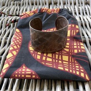 Recycled Tin Drum Cuff